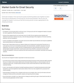 Gartner Market Guide for Email Security